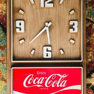 Mid Century Modern - Retro Coca Cola Clock - It Works!